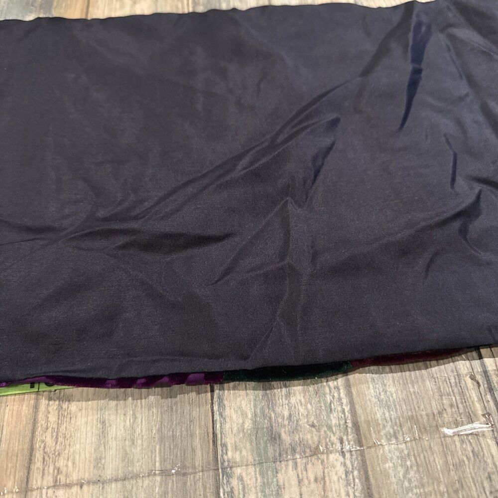 Burnout Velvet Scarf Jewel Tone Floral Boho Gothic Whimsigoth Grunge Lagenlook - Picture 7 of 10